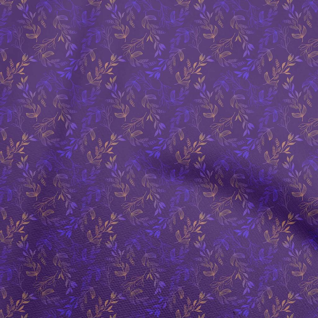 oneOone Cotton Flex Blue Fabric Leaves Sewing Craft Projects Fabric Prints By Yard 40 Inch