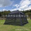 8-Person Summer Cooling Gazebo with Mosquito Net - 9m² Silver Mesh Sun Protection Tent
