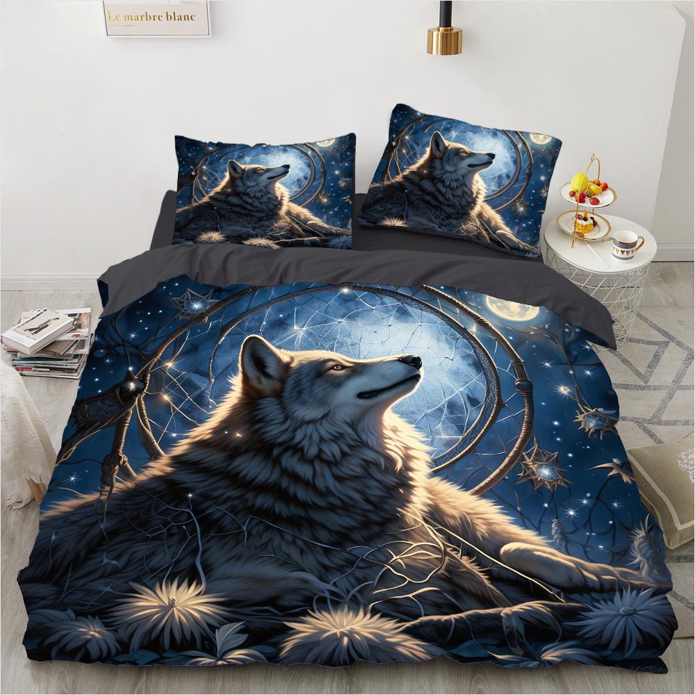 3D Print Bed Sheet Set Animal 3d Wolf Bedding Set Single Twin Full Queen King Size Bed Set Adult Kid Bedroom Duvet Cover Sets