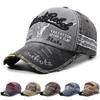 Cotton Washed Baseball Hat Adjustable Punk Sun Cap Simple Letter Embroidery Peaked Cap  Outdoor