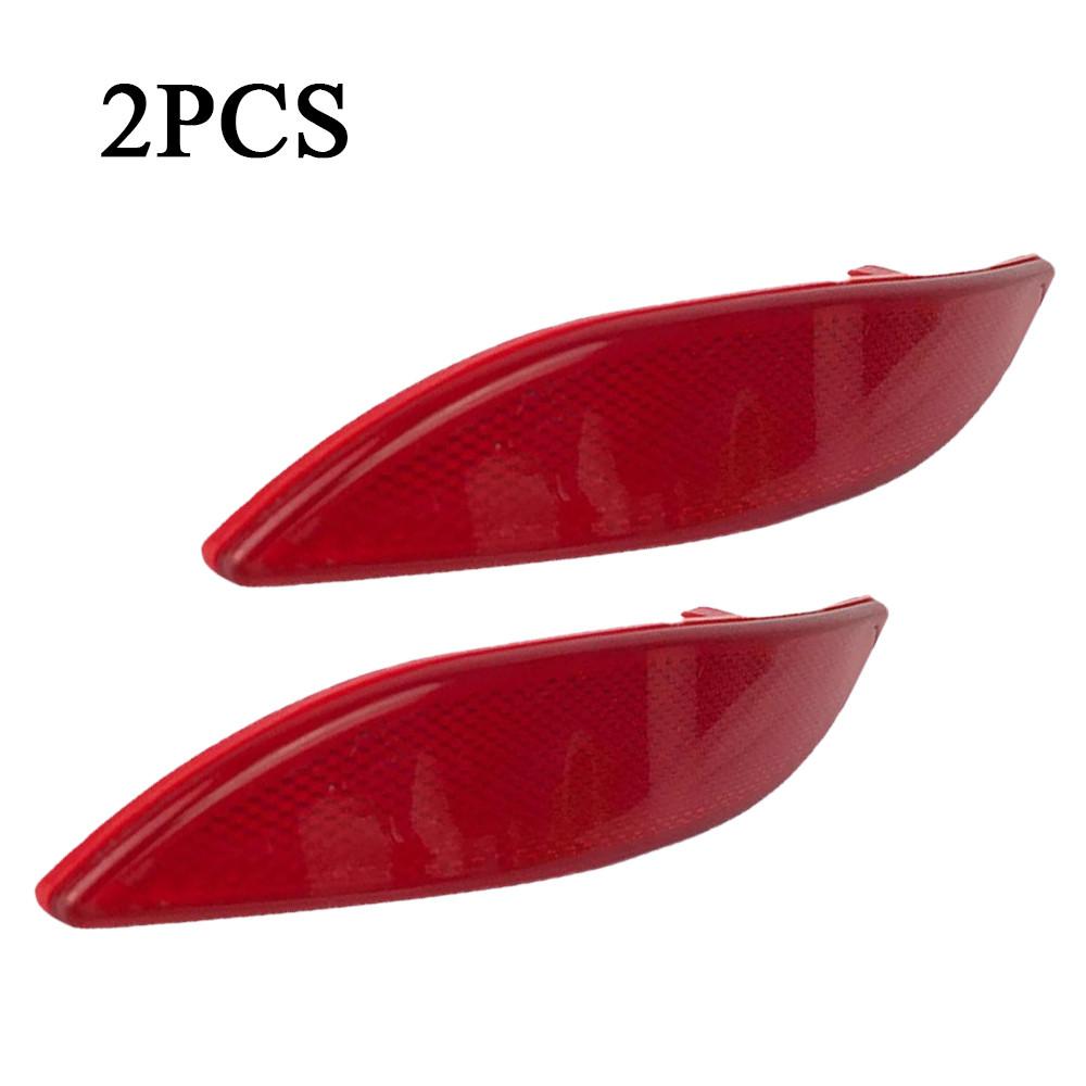 1 Pair Rear Bumper Reflector Light Lens For Renault Megane MK3 Fluence 2009-2016