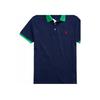 Polo Ralph Lauren Color Block Logo Вышитый хлопковый поло с коротким рукавом Мужская рубашка поло Синий 710823421-001