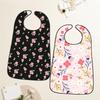 Reusable Feeding Bibs Floral print Clothing Protector Multi-purpose Dining Bibs  Home Use