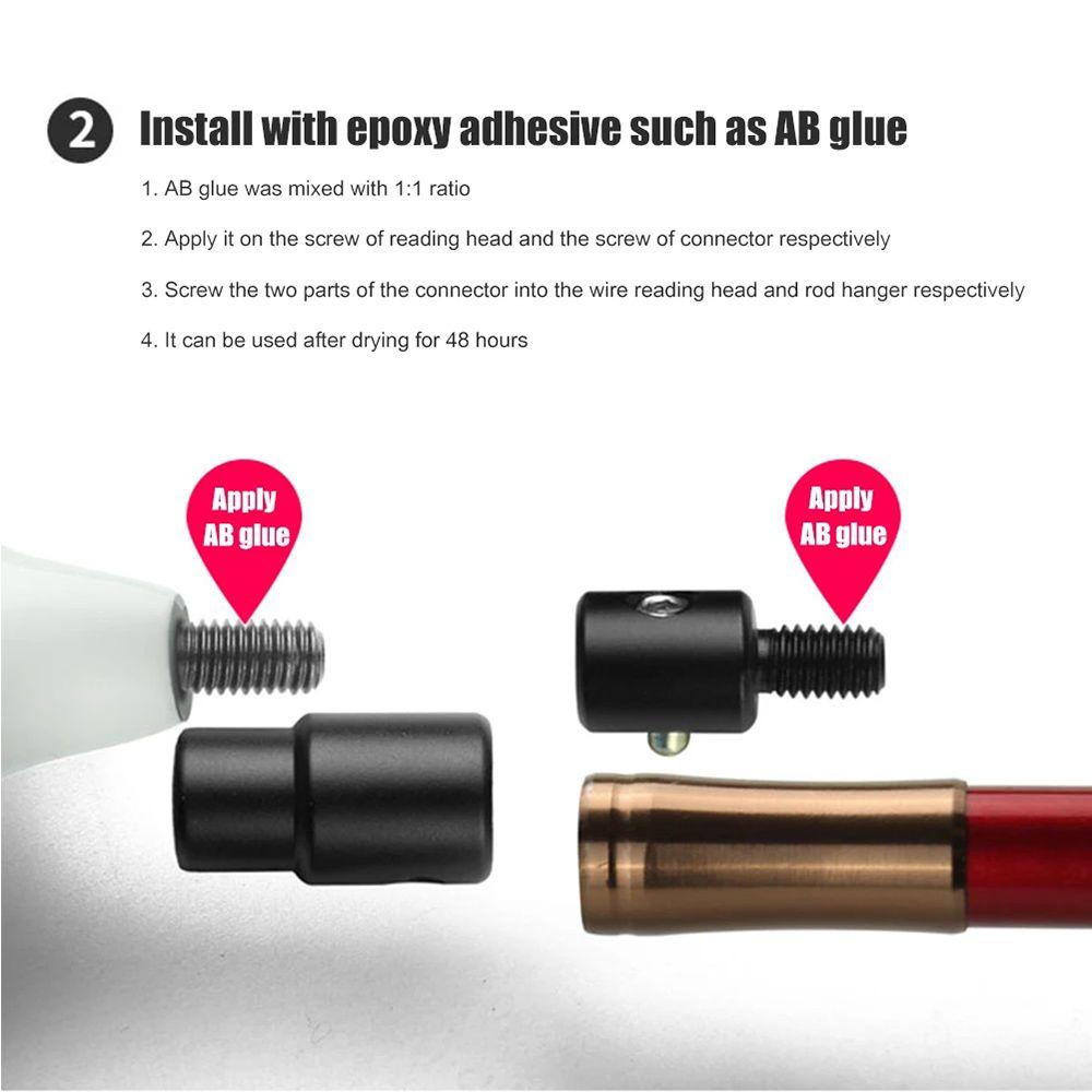 Части удилища Предотвращают уход рыбы Коннектор для подсачека для вываживания рыбы Адаптер быстрого снятия с защитой от вращения