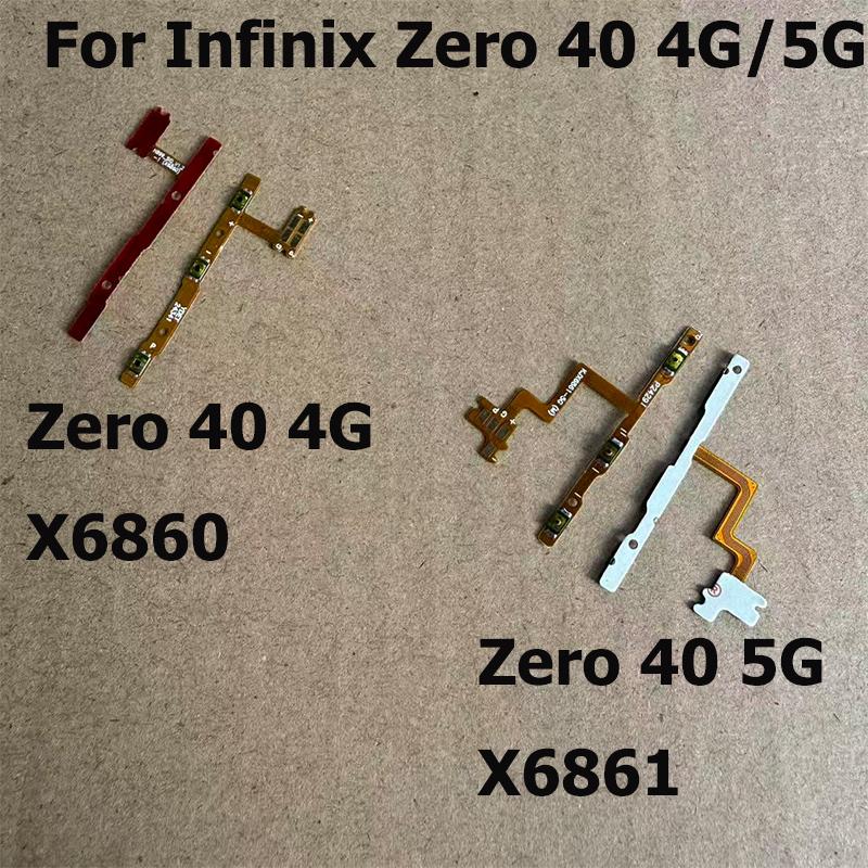 For Infinix Zero 40 4G 5G Switch Power On Off Volume Control Key Buttons Flex Cable X6860 X6861