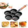 5 Cup Cast Iron Non Stick Egg Frying Pan Ideal for Cooking Omelettes Pancakes Steaks and Hamburgers