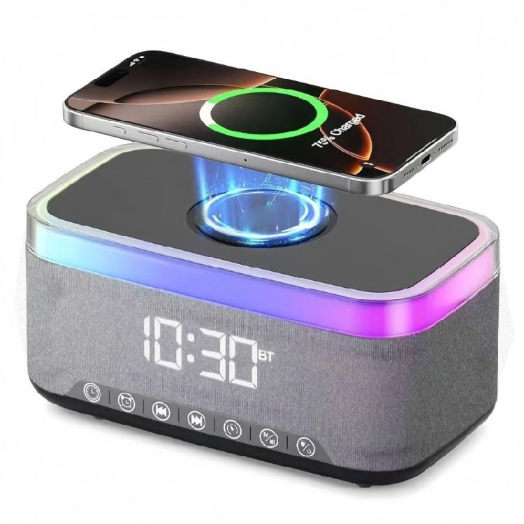 Совместимый с Bluetooth Светодиодная подсветка Атмосферы Беспроводные Динамики Многофункциональный Слот для Карт 360 Звук Сенсорное Управление Долгий Срок Службы Батареи