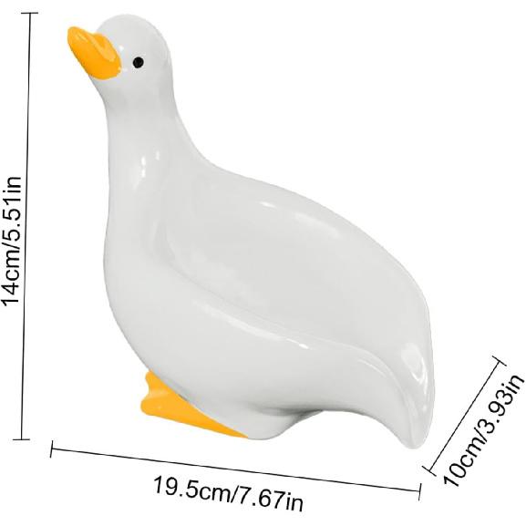 Керамическая мыльница в виде утки, Милый держатель для мыла в виде животного, Нескользящее хранилище для губок в душе, Декоративная мыльница-хранитель, Мыльница в форме утки, Многофункциональная