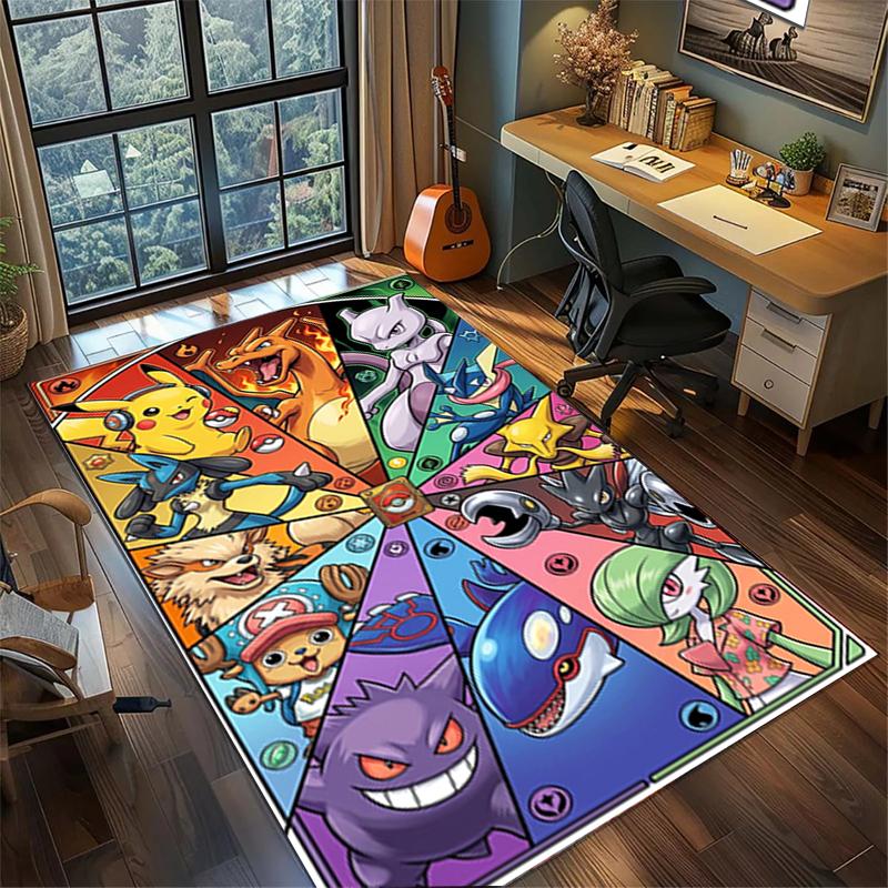 Non Slip Washable Floor Mat "Pokémon" Large Area Rug Carpet Bedroom Gamer Room Home Decor—kwq72