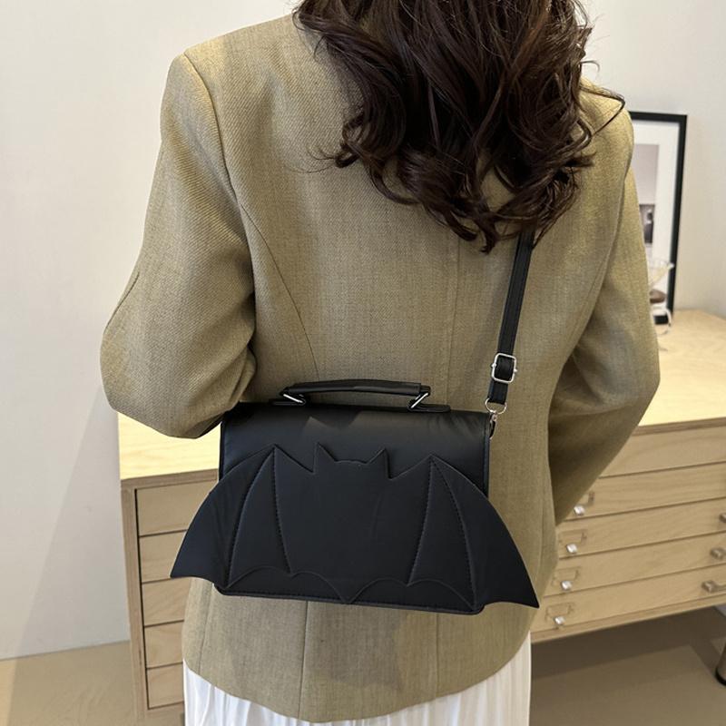 Yogodlns Готическая женская сумка через плечо Крыло летучей мыши Женские сумки с верхней ручкой Креативная шикарная сумочка из ПУ кожи Хэллоуин Новинка Сумка кроссбоди Кошелек