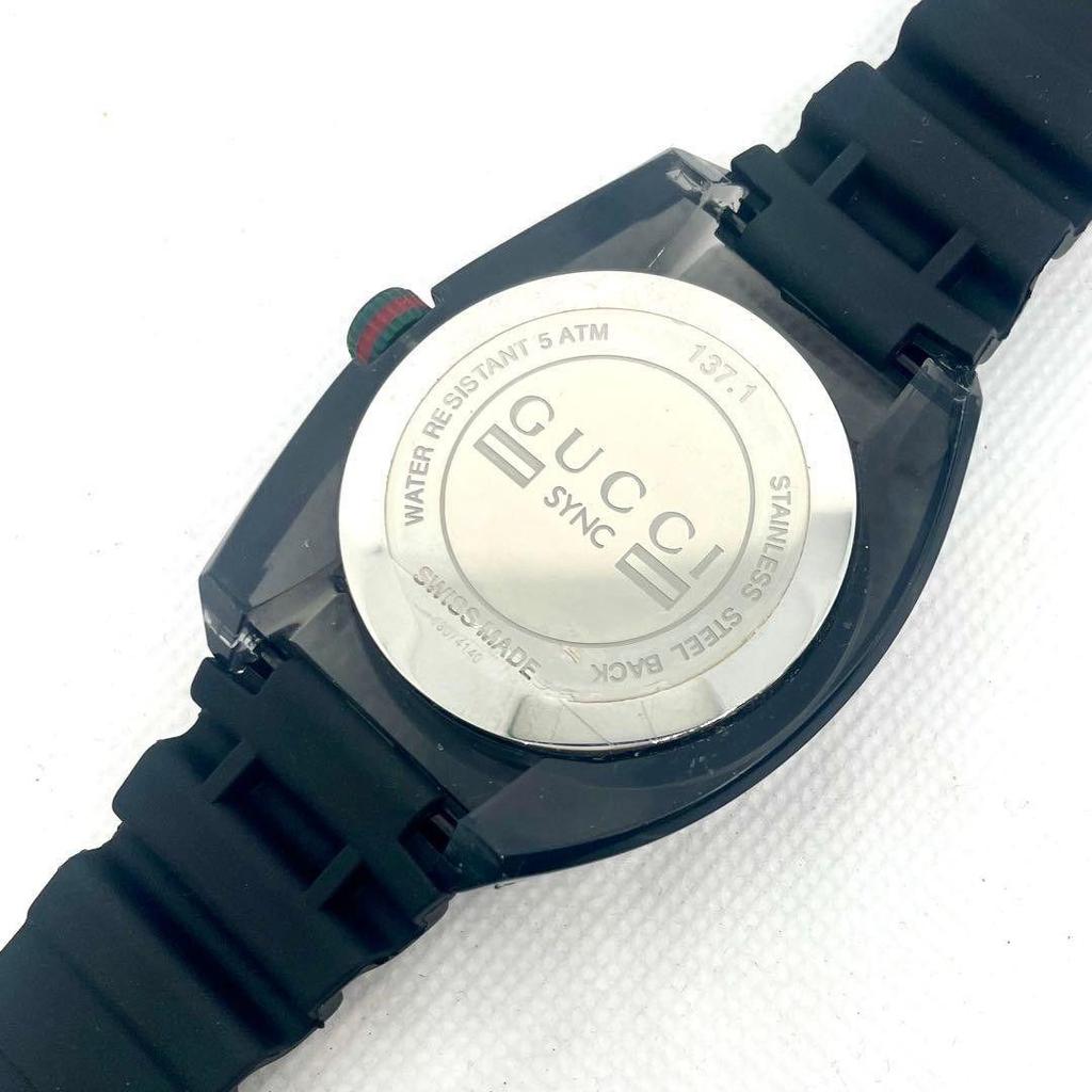 Подержанные мужские часы GUCCI SYNC, в рабочем состоянии, новая батарейка, новый ремешок заменен