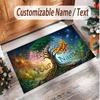 Music General Theme Soft Crystal Velvet Rug Custom Name & Text Print Non Slip Floor Rug for Bedroom Living Room