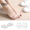 Toe Separator 1 Pair for Overlapping Toes, Soft SEBS Bunion Corrector, Comfortable Double Ring Foot Spacer Hallux Valgus, Day Night Straightener