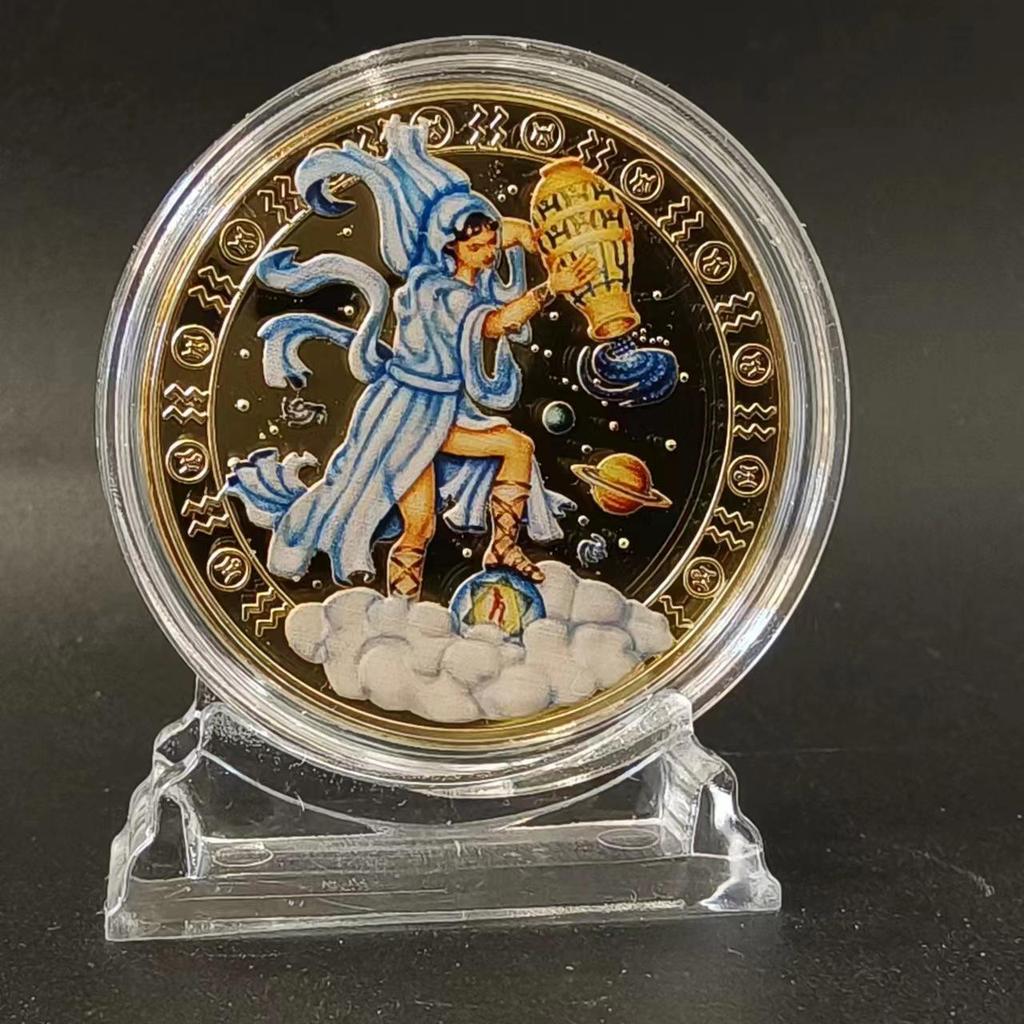 Позолоченный набор медальонов со знаками зодиака Скорпион, Близнецы и Весы