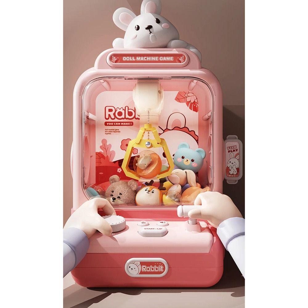 Electronic Mini Clip Doll Machine Strong Grip Cartoon Claw Crane Machine  Arcade Game