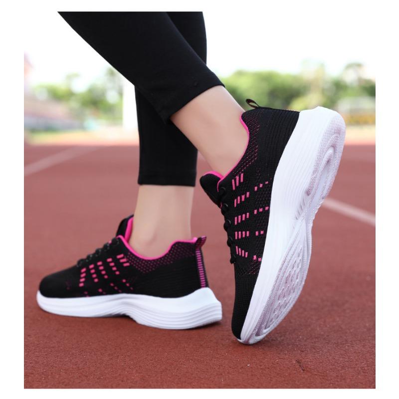 Осенняя новая дышащая женская обувь Flyknit корейского производства универсальная удобная повседневная обувь женская спортивная обувь большого размера кроссовки