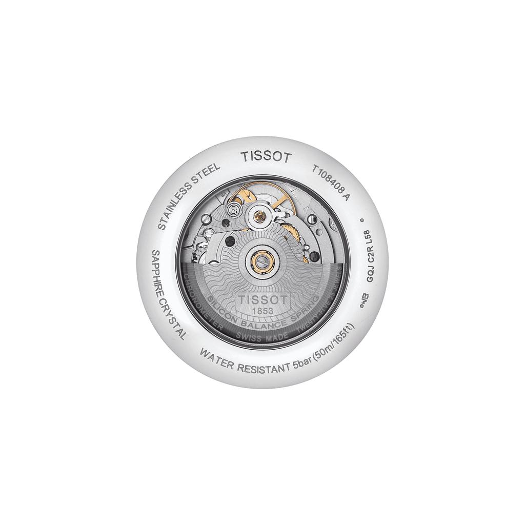 Tissot Мужские модные часы из нержавеющей стали с серебристым циферблатом T108.408.22.037.00