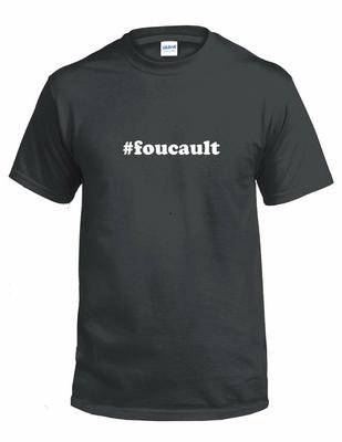 #foucault Хэштег Фуко Забавный Подарок Белая Черная Хлопковая Футболка