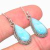 Natural Republic Larimar Gemstone Handmade 925 Solid Silver Earring 1.50" E9m41