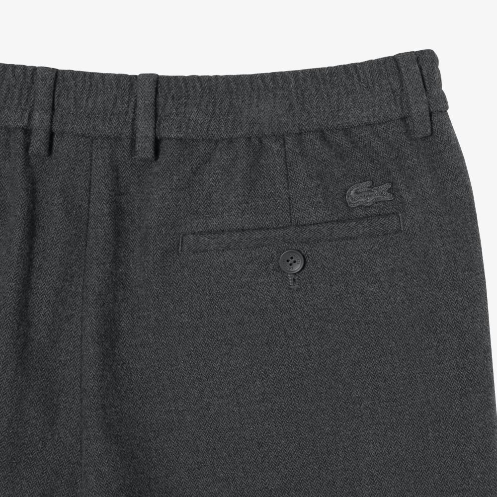 [Lacoste] Men's Wool-Like Herringbone Slacks HH632E-55N050