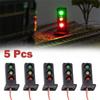 5Pcs/bag Scale 1:87 HO Model Train Signals 2/3 Lights Train Railroad LED Signal Lamp For Railway & Building Layout