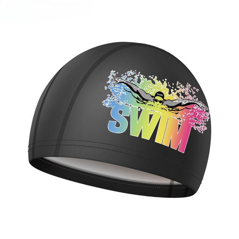 Профессиональная шапочка для плавания для мужчин и женщин Водонепроницаемые печатные шапочки для плавания Защита ушей Шапочки для плавания для женщин Аксессуары для бассейна