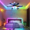 Patent RGB Phantom Rhythm Shading Regulation Decorative Modern Remote Control Bldc Best Music Smart Home Lights LED Ceiling Fans