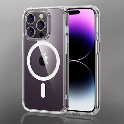 Прозрачный чехол для телефона Iphone 14 13 12 11 15 Pro Max для Magsafe, магнитный чехол с беспроводной зарядкой и анимацией 7 8 Xr Xsmax, чехол