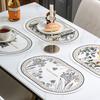 Кожаный коврик под приборы овальный маслостойкий коврик для стола домашний обеденный кухонный стол подставка под приборы дизайн обеденный водонепроницаемый термостойкий домашний декор