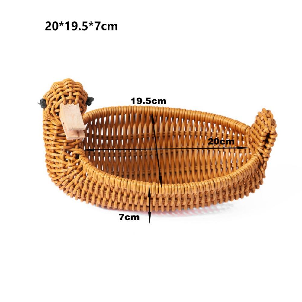 Hand Woven Imitation Rattan Fruit Plate  Wedding Candy Flower Storage