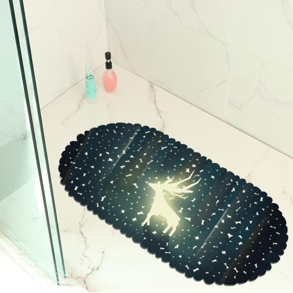 Light And Shadow Elk Picture Balcony Bathroom Mat Hydrophobic Non-Slip Door Mat Swimming Pool Public Places Non-Slip Floor Mat