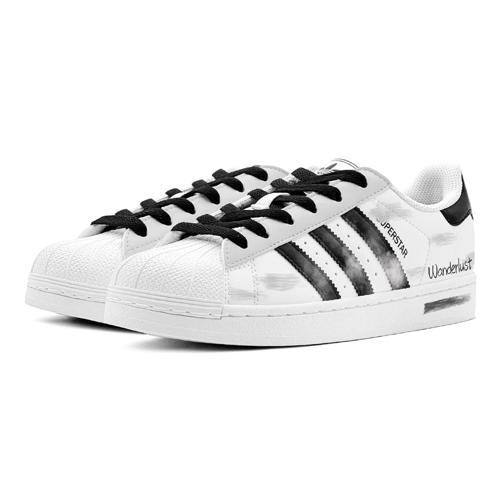 adidas Originals Superstar 2 Серый Странник Домена Низкие Кеды для Скейтборда Унисекс Черно-Серые IH8659(TeamS1-S-BOX)