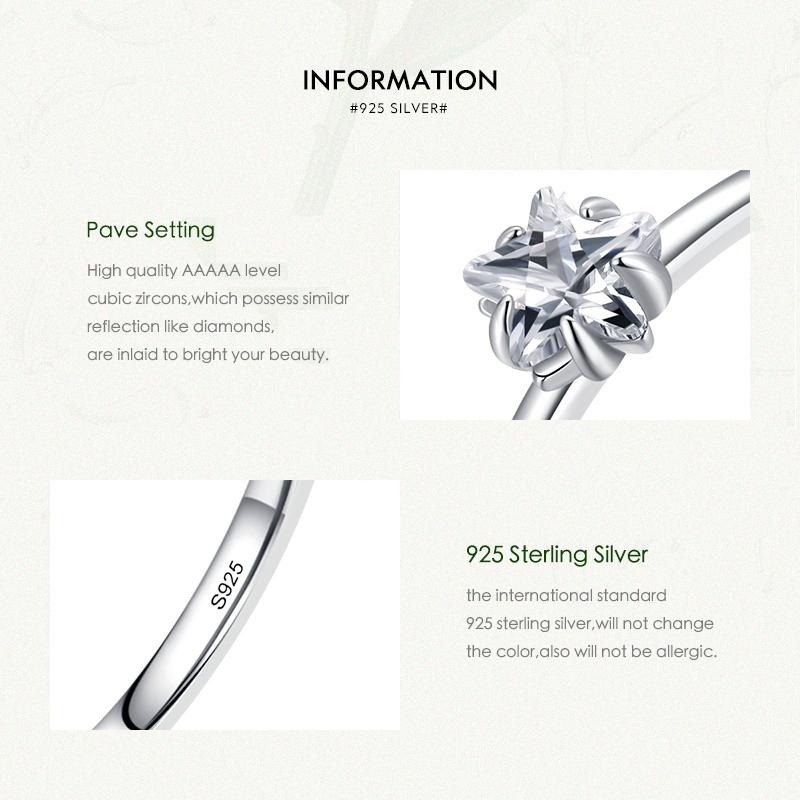 MODIAN Простое винтажное кольцо в форме звезды с кубическим цирконием, стерлинговое серебро 925 пробы, модные штабелируемые кольца на палец для женщин и девочек, ювелирные изделия