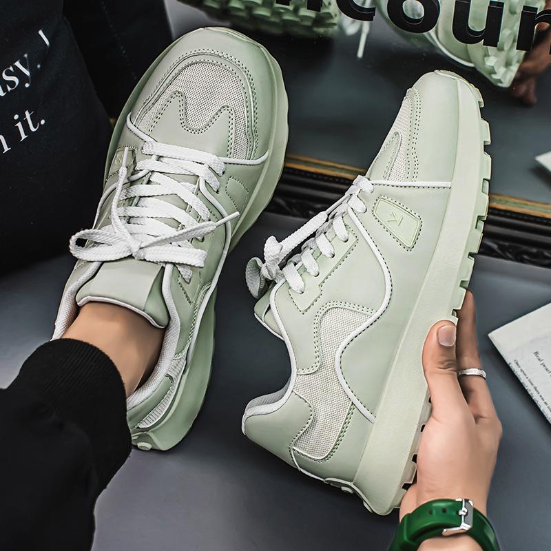 Модные Мужские Белые Кроссовки Осенняя Мода На Шнуровке Уличные Повседневные Обувь Легкая Удобная Сетчатая Дышащая Нескользящая Беговые Кроссовки