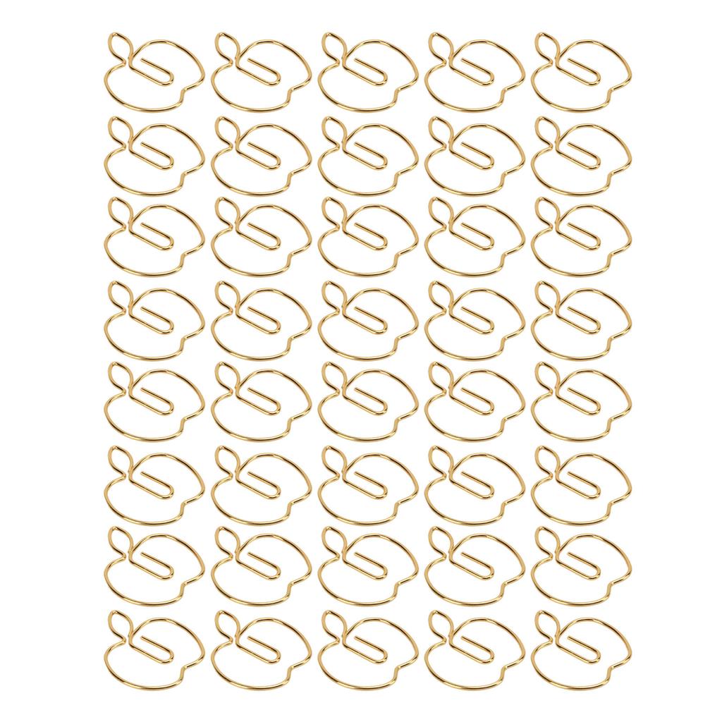 40 шт. скрепок в форме золотых яблок, креативная личность, большой размер, скрепка для поделок для дома, офис