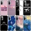 Aircraft Airplane Fly Silicone Phone Case For Xiaomi Redmi Note 11 10 9 8 Pro 11T 10T 10S 9S 8T 9 9A 9C 9T Black Soft Cover
