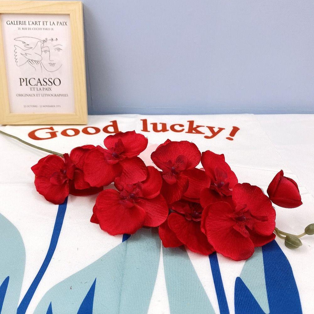 Одиночный букет из искусственных цветов орхидеи фаленопсис с 8 головками Свадебное украшение