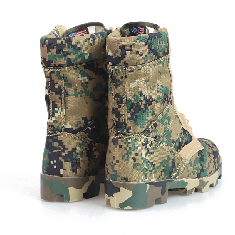 Jungle Camouflage Training Boots Outdoor Sports Training Boots High-top Breathable Mountaineering Camping Desert Boots H962