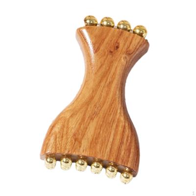 Инструмент для массажа лица Гуа Ша И изготовлен из дерева и меди для контурирования, расслабления, для женщин