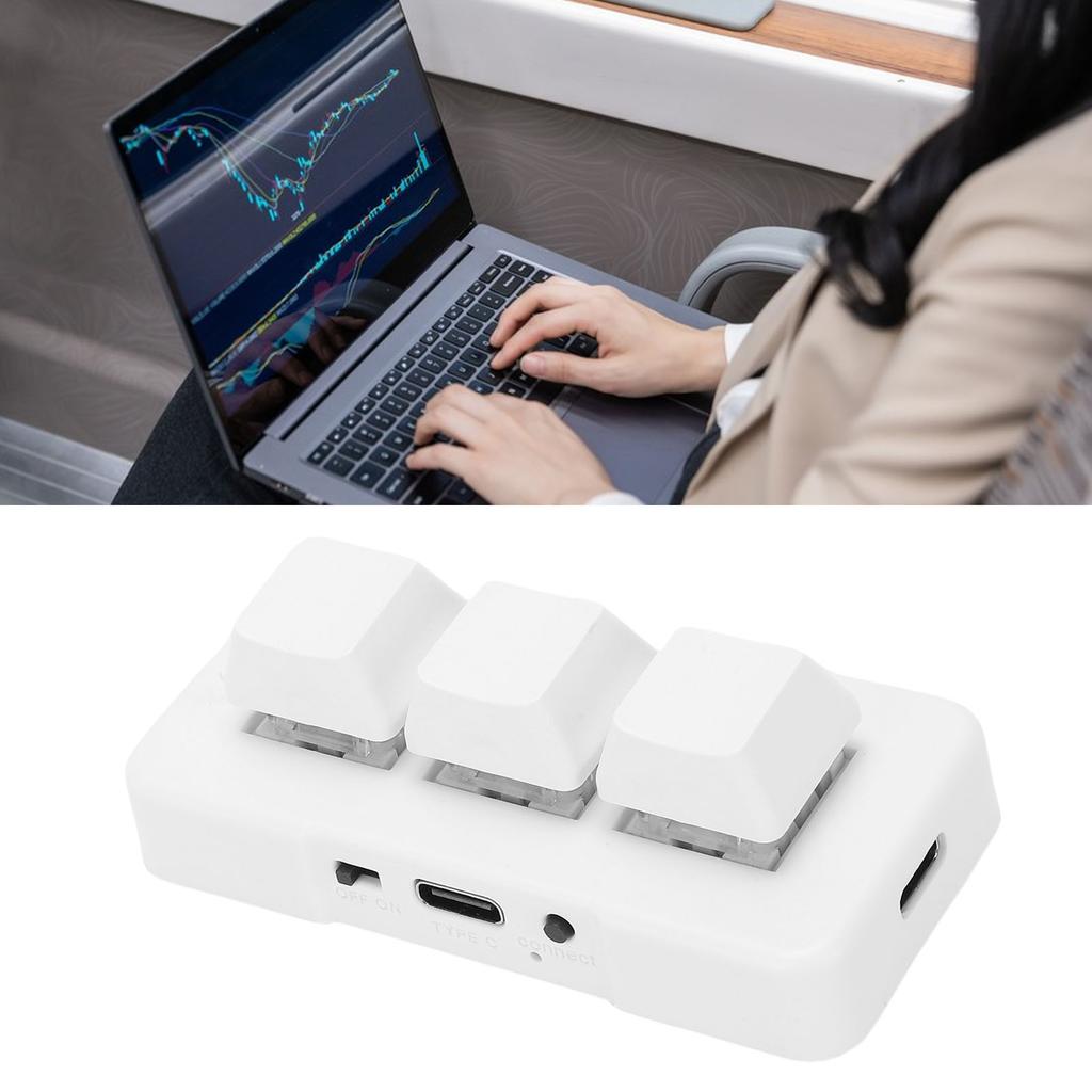 3 Keys Small Keypad USB Wired 2.4G Wireless Custom Mechanical Keyboard for Gaming and Work