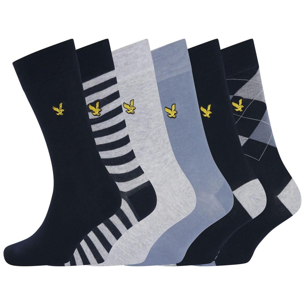 Lyle & Scott Mens Mixed Dress Socks (Pack of 6)