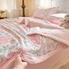 Fashion Flower Print Cool Blanket for Summer Light Skin Friendly Air Conditioner Comforter Single Double Bed Home Decor Quilt