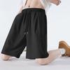 Khaki Ice Cold Air-conditioned Straight Leg Shorts for Men's Summer Casual Cool Trend Versatile Student Cropped Pants