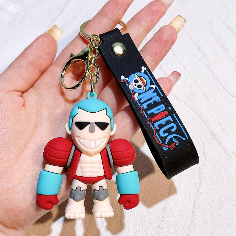 50Styles ONE PIECE Themed Keychain Cute Luffy, Roronoa Zoro, Silicone Toy Doll Key Chain Backpack Decor Small Gifts for Friend