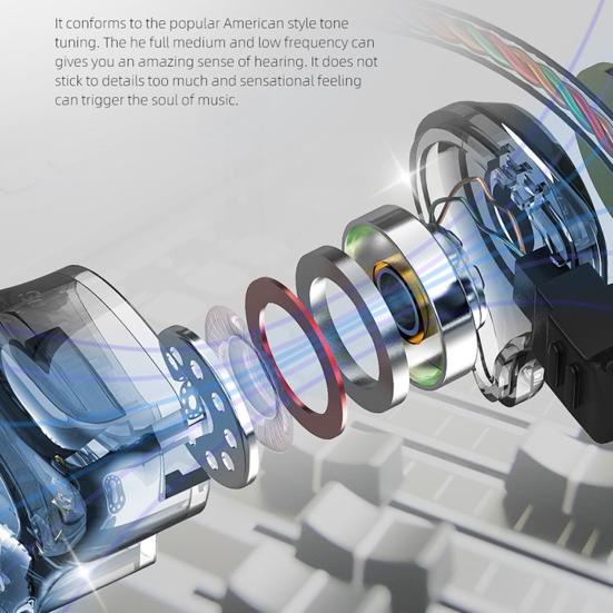 Высокопроизводительные проводные наушники-вкладыши с микрофоном с шумоподавлением, звук HiFi, удобные наушники для сценического монитора