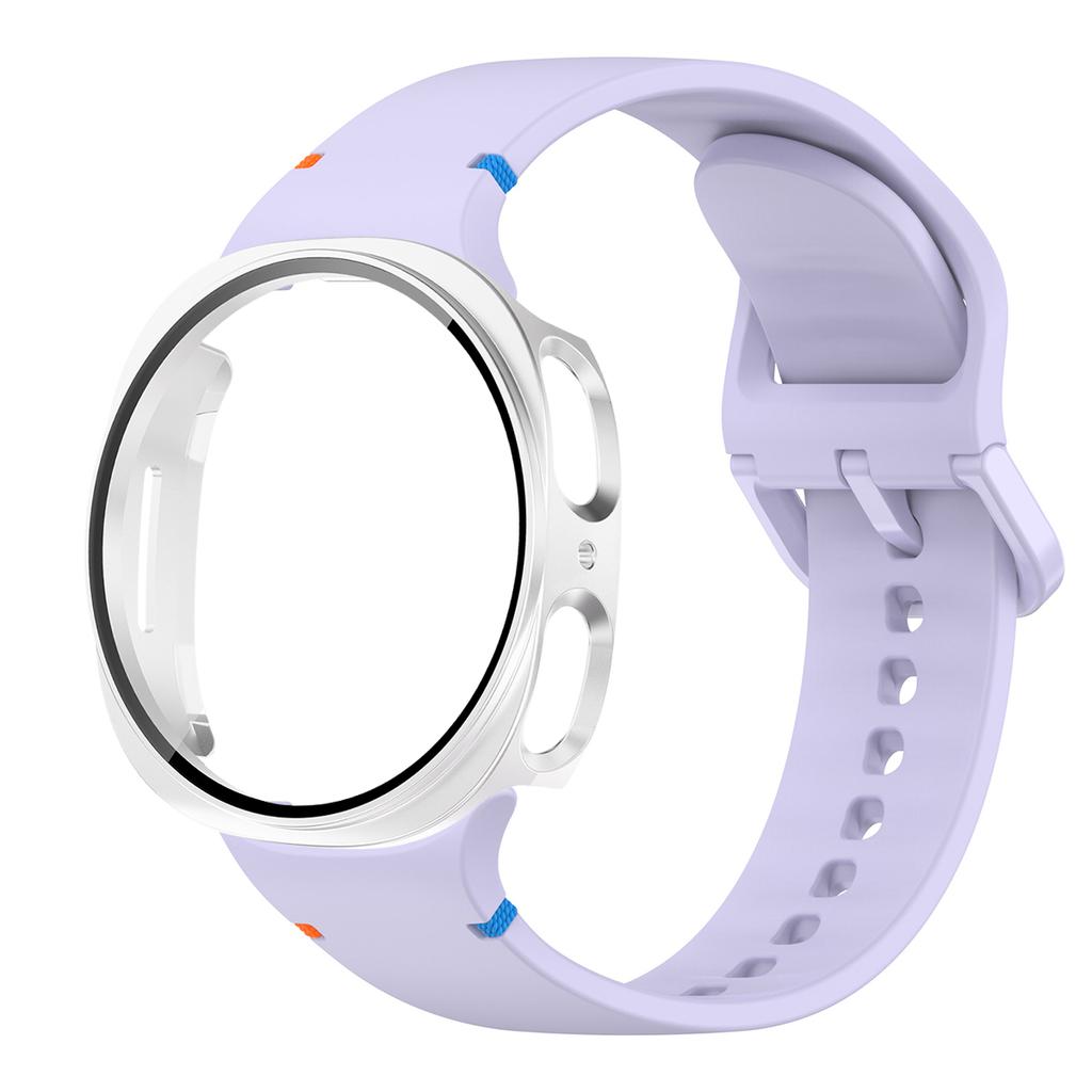 Силиконовый ремешок для Samsung Galaxy Watch 8 40 44 мм с чехлом Защитная пленка на экран Бампер для умного ремешка Наручные аксессуары