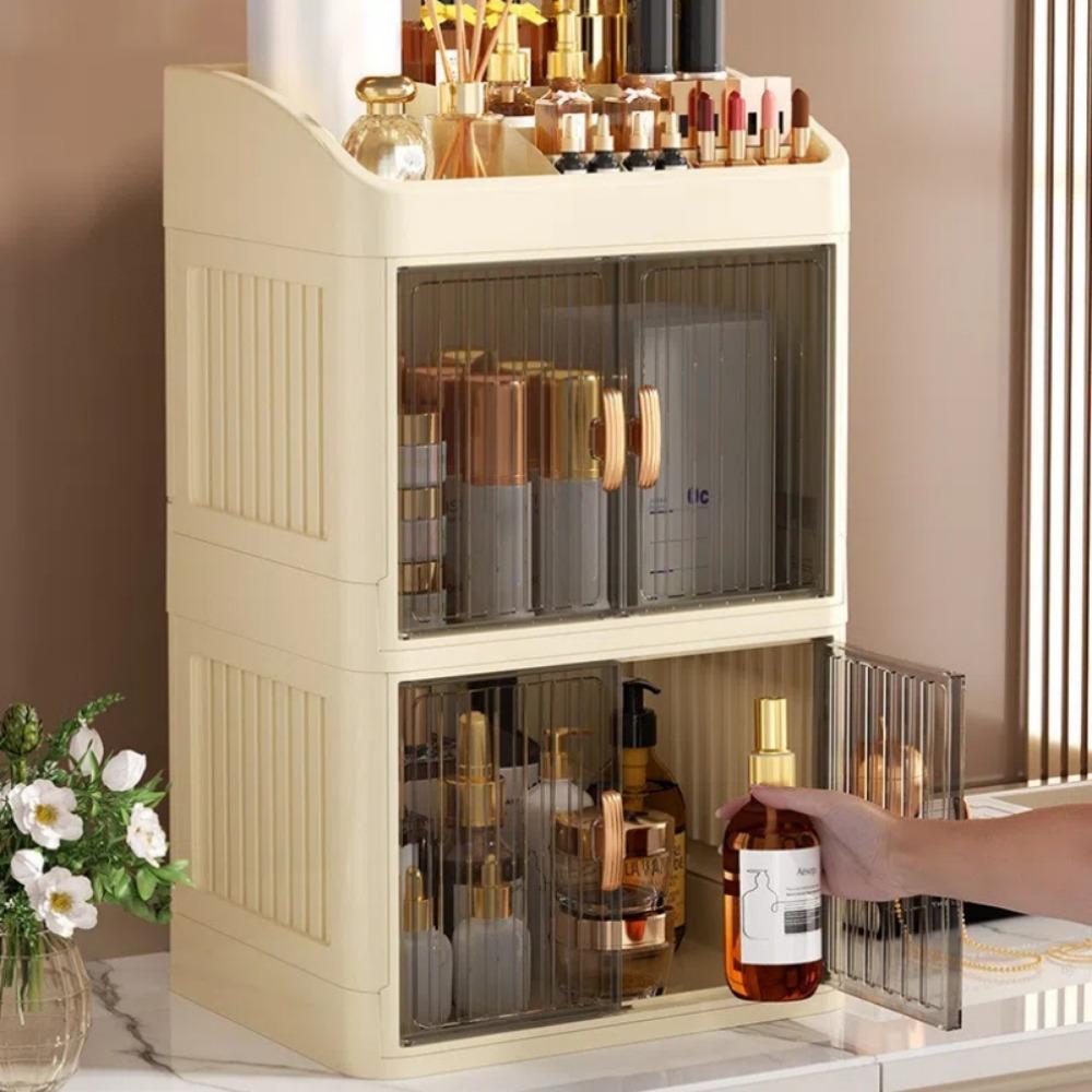 Plastic Makeup Storage Box Multi-Layer Stationery Rack Household Storage Shelf  Cosmetics Organizer
