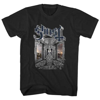 Хлопковая летняя мужская футболка Ghost Band Skeletá Satanized Album Футболка Тяжелый металл Мода Принт Футболка Унисекс Уличная одежда
