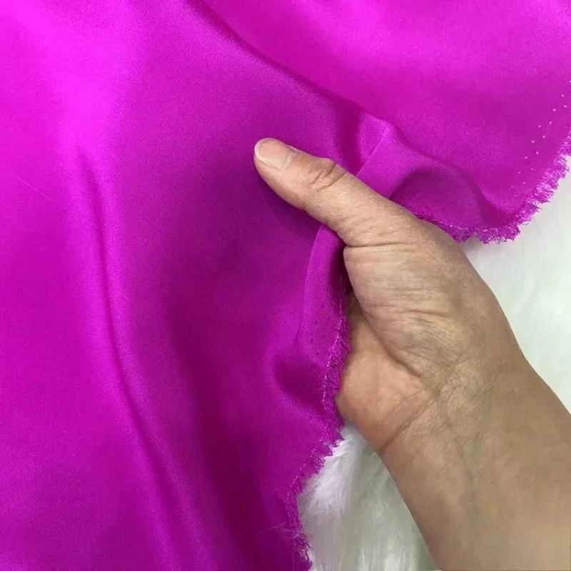 Однотонная 100% шелковая ткань Крэп де Шин 30 момми, тяжелый шелковый крэп, ткань для одежды, платьев, брюк