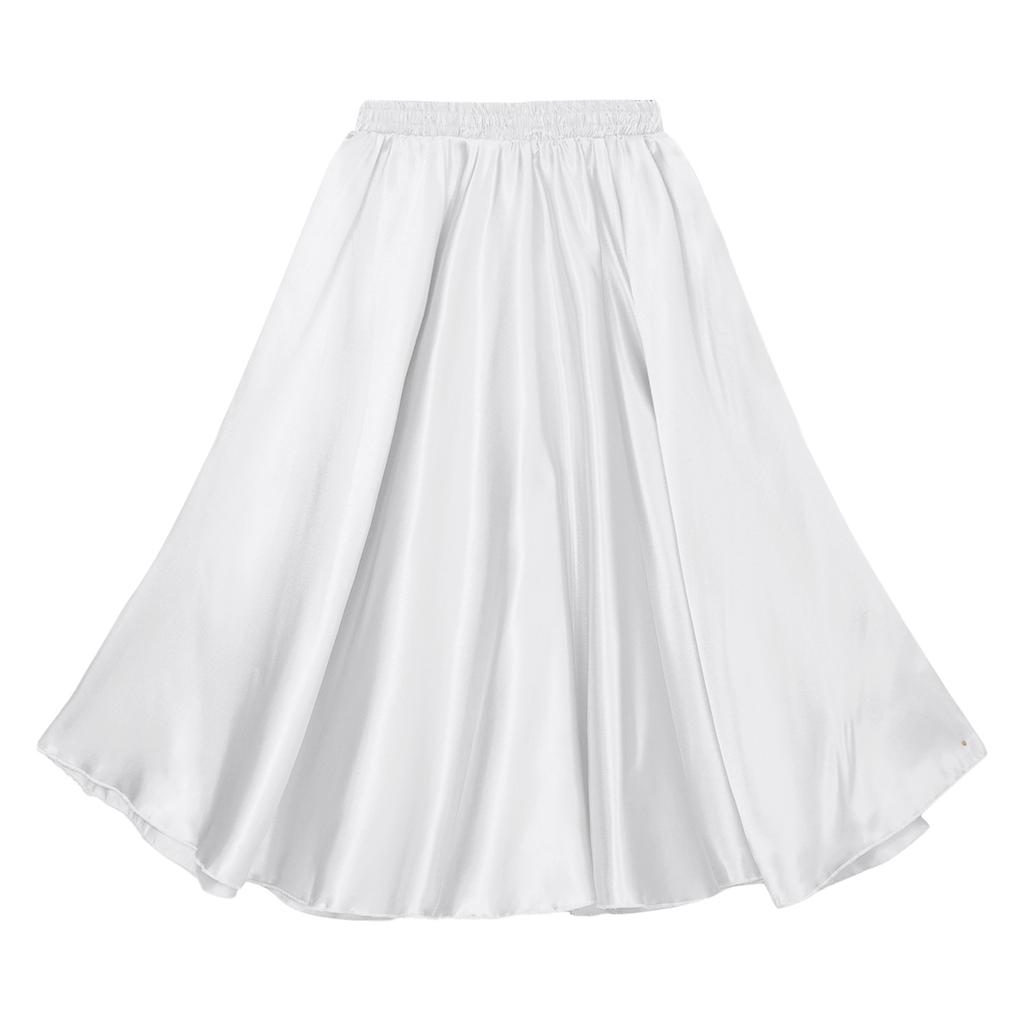 Юбка для девочек из испанского шифона для латинских танцев, большая расклешенная юбка для выступлений
